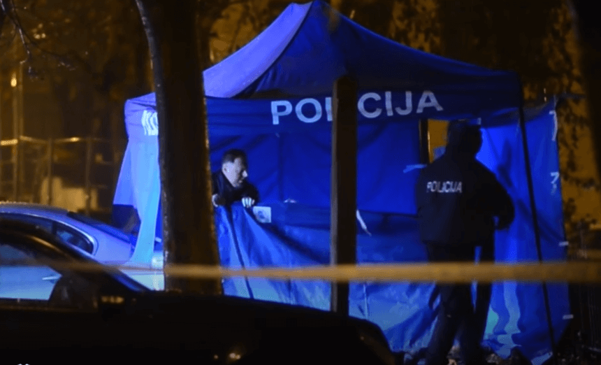 policijski šator na mjestu zločina