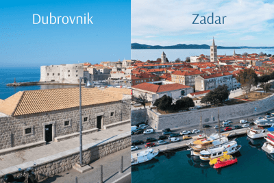 Dubrovnik i Zadar | screenshot: službene stranice Dubrovnika i Zadra