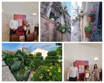 nagrađene umirovljenice u Trogiru primaju nagradu/njihove nagrađene okućnica i vrt, odnosno balkon i prozor
