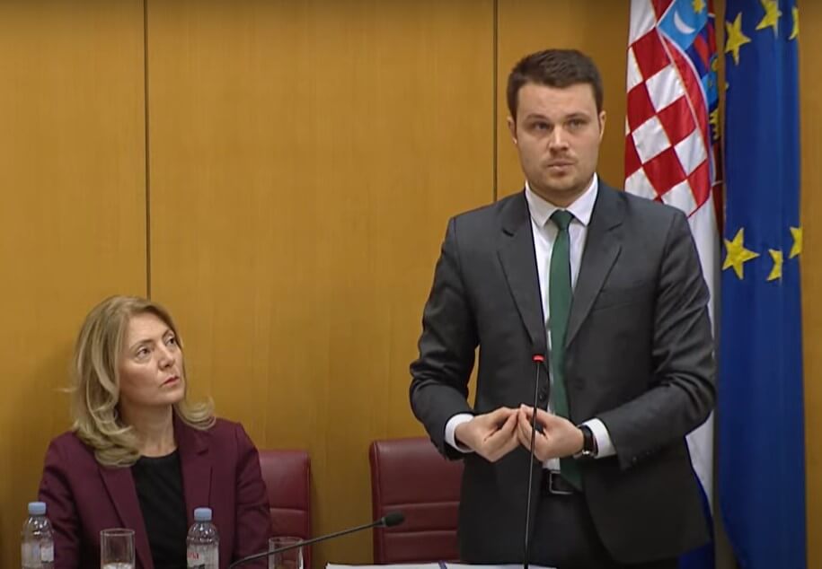 Državni tajnik Ivan Vidiš | Snimak zaslona | Sabor HR