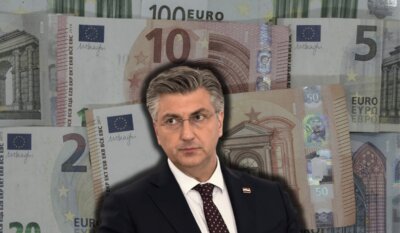 Andrej Plenković i euri u pozadini