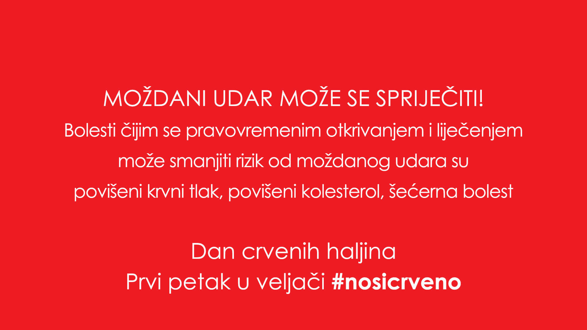 Tekst o moždanom udaru na crvenoj podlozi