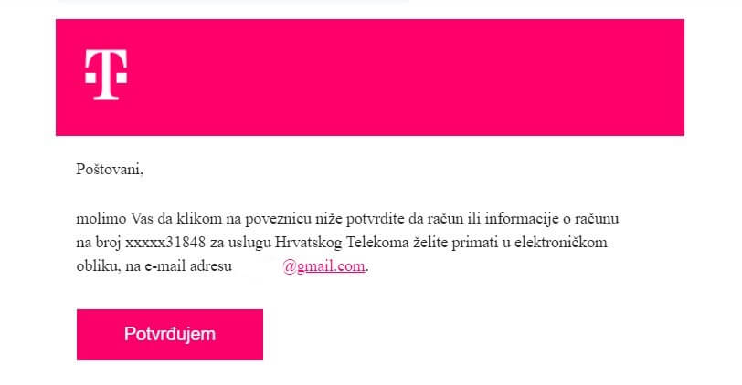Lažni e-mail Hrvatskog Telekoma | Mirovina.hr
