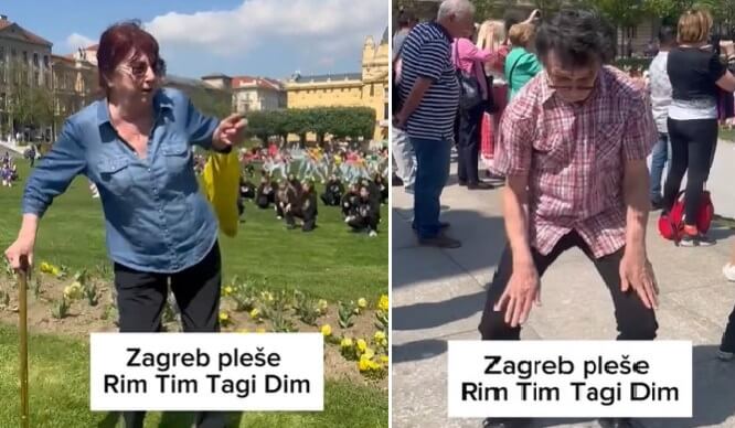 Rim tim tagi dim zaplesali i stariji građani | Tik Tok HRT