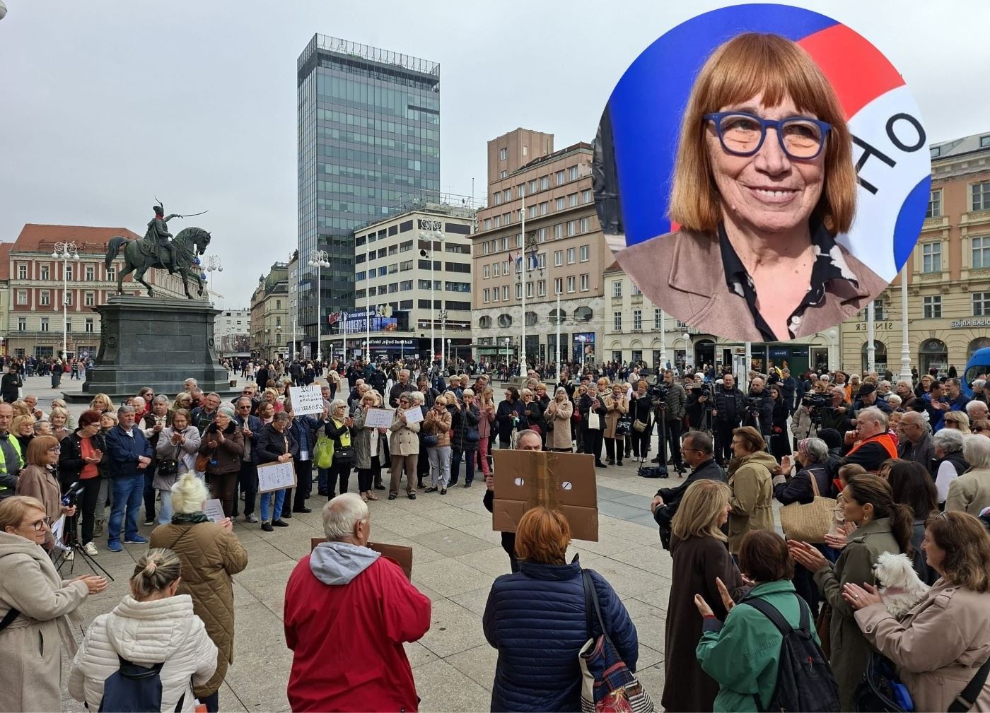 Prosvjed Hoćemo pravedno/Dragica trumbetaš