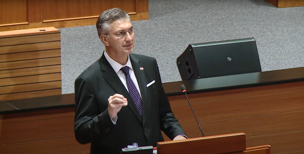 Andrej Plenković u Saboru