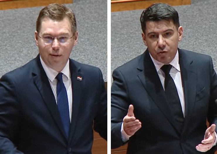 Marko Pavić (HDZ) i Nikola Grmoja (Most) | Snimak zaslona