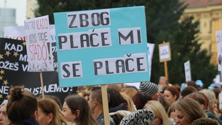 Prosvjed za veće plaće i mirovine: '750.000 umirovljenika ima ispod 617 eura'