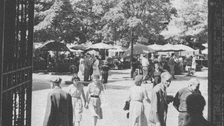 Bacite pogled na "zeleni" Cvjetni trg 50-ih kroz vrata Oktogona