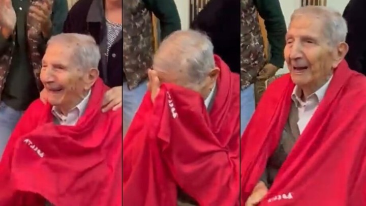 [VIDEO] Reakcija navijača (91) topi srca: "Rekao je da neće umrijeti dok se to ne dogodi"