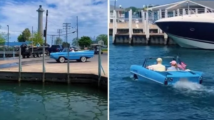 [VIDEO] Pogledajte kako se stariji par autom provozao po - oceanu!