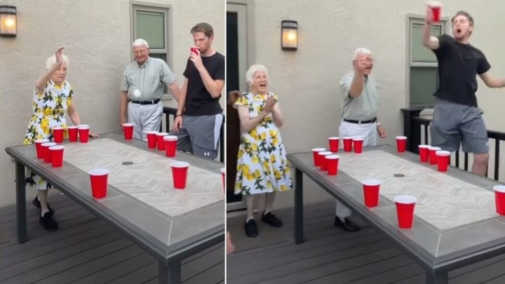 [VIDEO] Ono kad baka i djed partijaju jače od unuka: Evo kako umirovljenici igraju 'beer-pong'