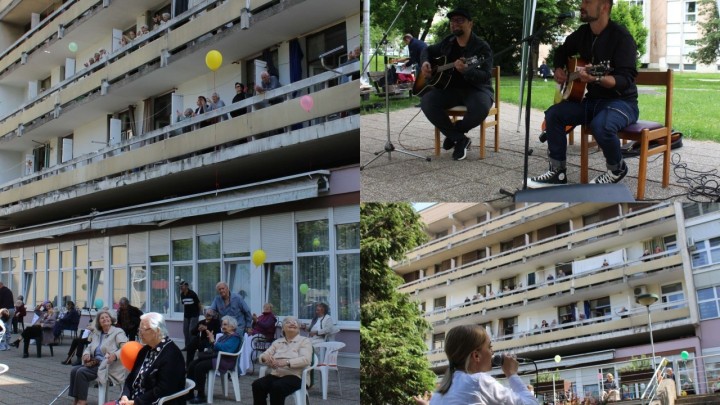 [VIDEO] Iznenađenje za umirovljenike: Ispred Doma za starije održan mali koncert