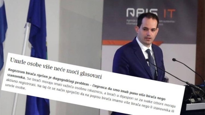 Gaf Ministarstva uprave, objavili staru vijest da "umrle osobe više neće moći glasovati"