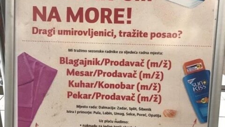 Pogledajte kako Spar mami umirovljenike da dođu raditi sezonske poslove