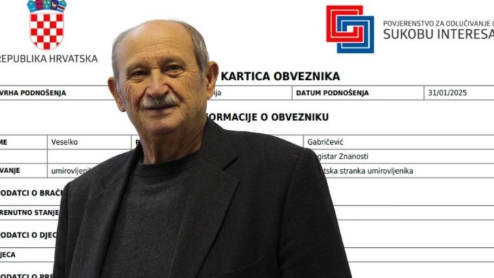 Imovinska kartica Veselka Gabričevića: Uz saborsku plaću prima i mirovinu, cifra je velika