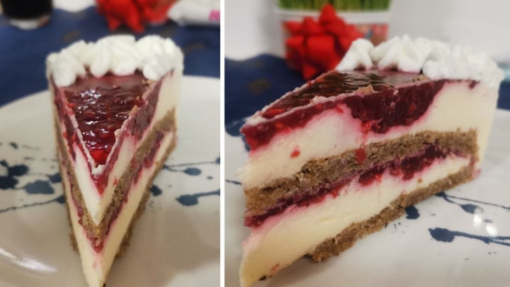 Bakina kuhinja: Torta s malinama, mascarpone sirom i lješnjacima