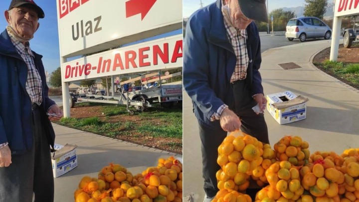Splićanka: Kupite mandarine kod ovog gospodina, sam je, ima 85 godina i 40 kila