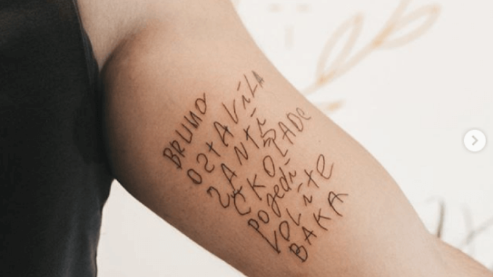 Istetovirao si bakinu poruku na ruku koju je čuvao četiri godine