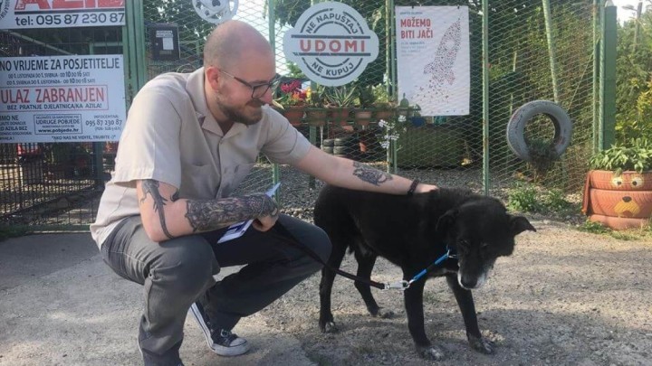 Predivna vijest iz Osijeka: Mladić udomio 'Dedu', najstarijeg psa iz azila
