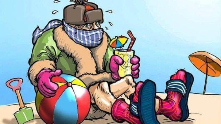 Liječnici ilustrirali umirovljenika na plaži, objava postala hit: 'Toplo se obucite'