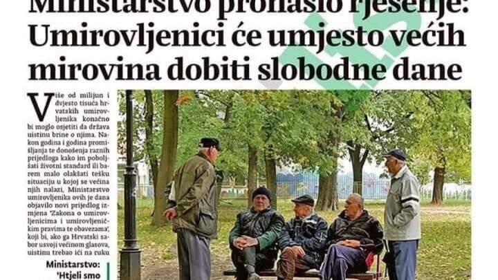 Satira iz Zagorja: Kupujemo umirovljene avione, a penzioneri neka umru od dosade