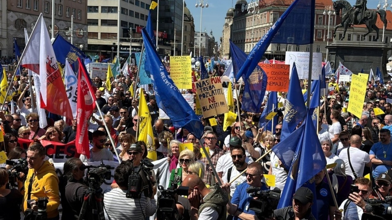 Sindikati zahvalili na dolasku na prosvjed: Najavili daljnje korake za mirovine i plaće