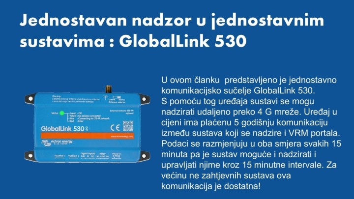 Jednostavan nadzor u jednostavnim sustavima: GlobalLink 530